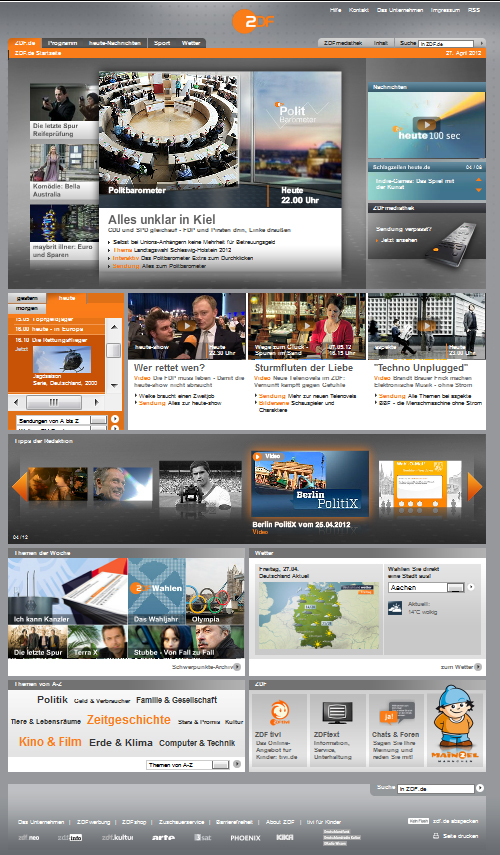 ZDF.de Startseite (Screenshot 27.04.2012) 2012_04_27_zdf_de_startseite